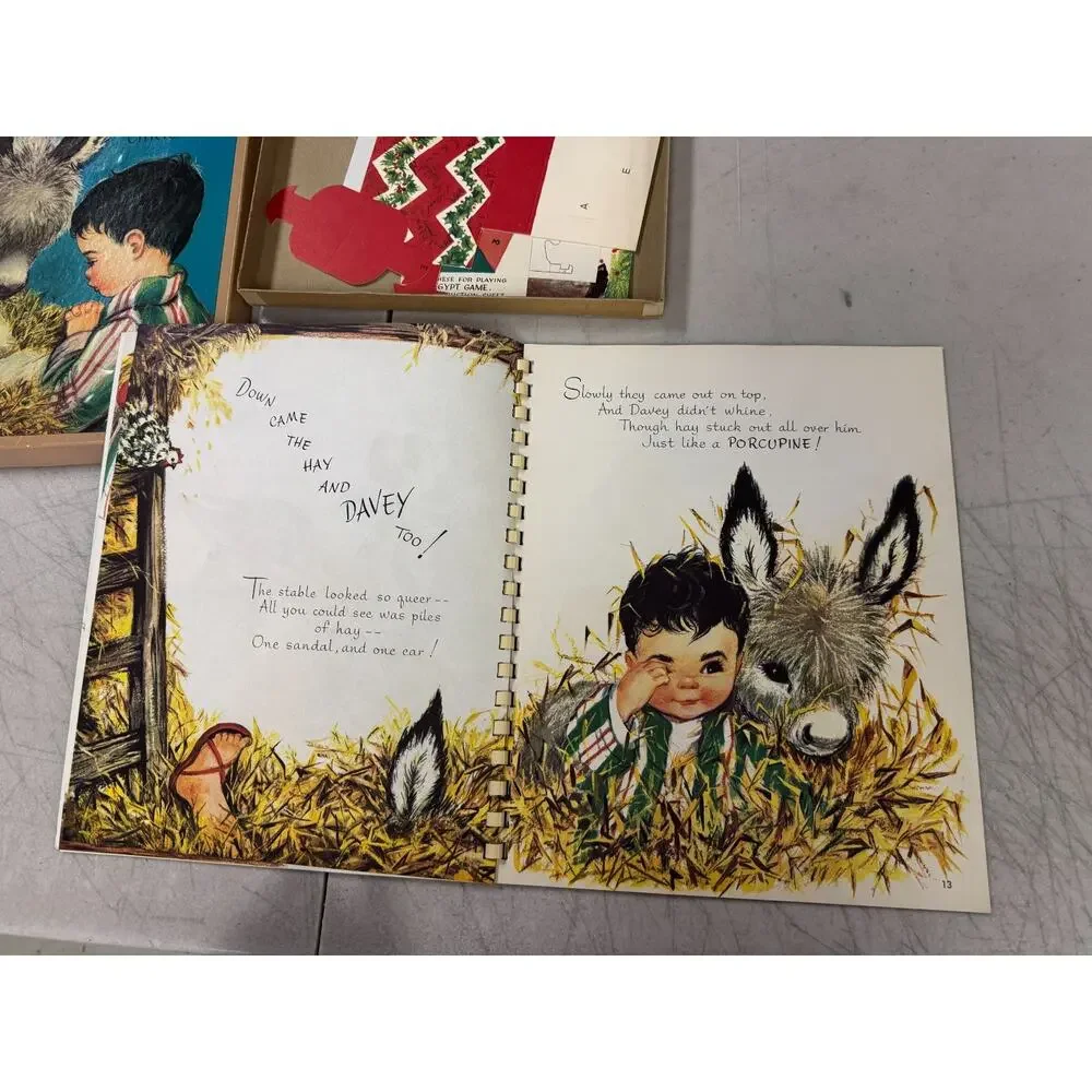 Davey and the First Christmas Beth Vardon Charlot Byj Spiral Book Box Insert Set